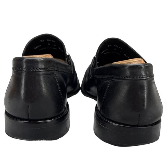 Johnston & Murphy Black Leather Horsebit Almond Toe Slip On Dressy Loafer Men 9 main image 5